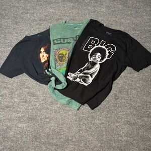 Womens Small Graphic T Shirt Lot Sublime Biggie Smalls Meghan Trainor Band Tees